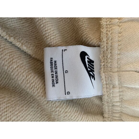 Nike Beige Sweatpants L Elastic Waist Cotton Joggers - Picture 3 of 4